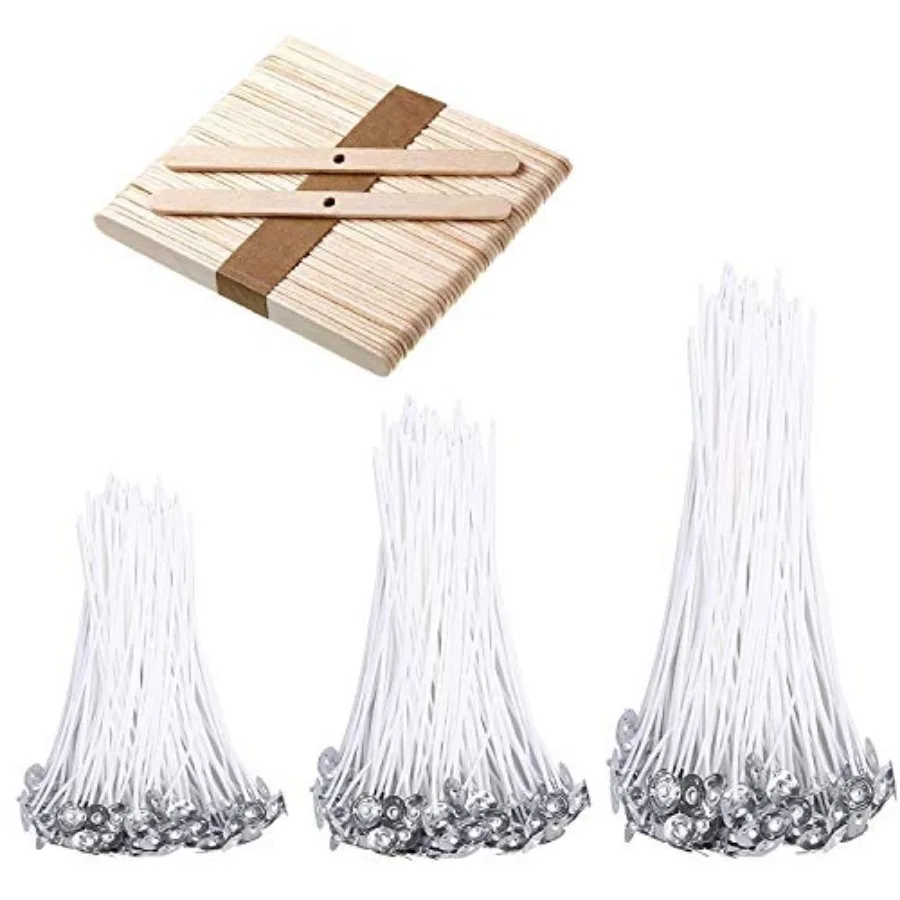 Candle Wicks Set 150 Pcs Candle String Cotton Wicks with 50 Pcs Wooden Holders Centering Device for Making Supplies DIY 4, 6, 8
Candle Wicks Set 150 Pcs Candle String Cotton Wicks with 50 Pcs Wooden Holders Centering Device for Making Supplies DIY 4, 6, 8