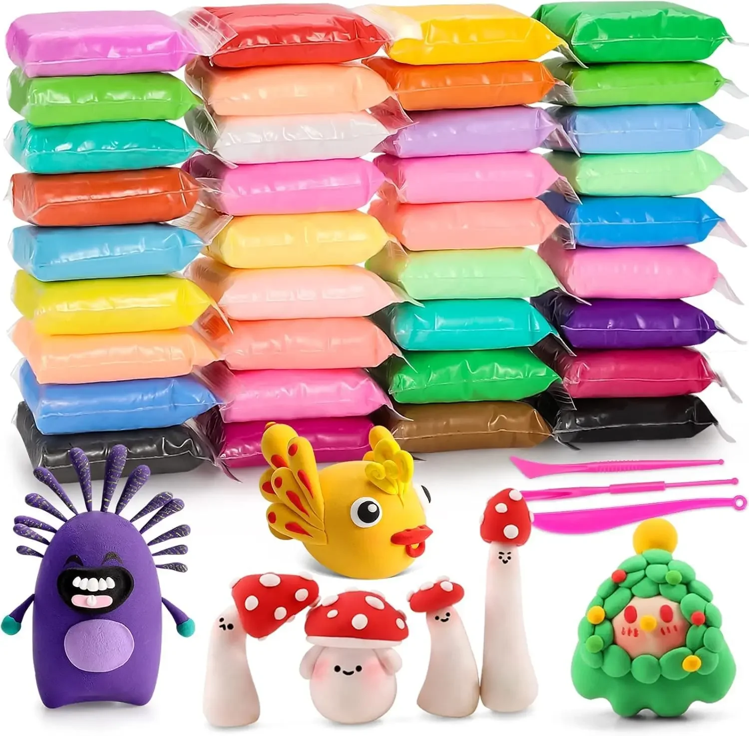 36 Colors Air Dry Clay Kit with Tools, Ultra Light, Non-Toxic, Safe for Kids
36 Colors Air Dry Clay Kit with Tools, Ultra Light, Non-Toxic, Safe for Kids