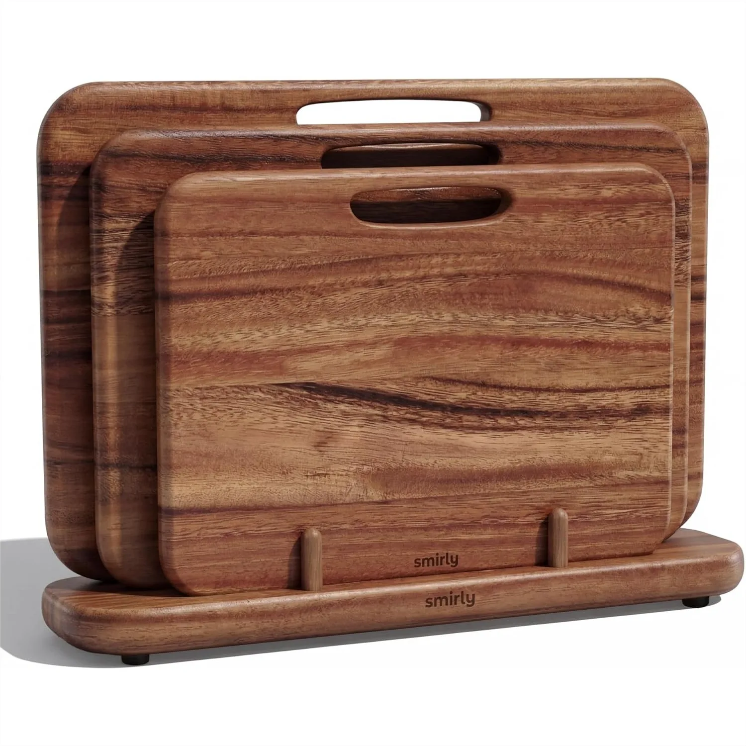 Wooden Cutting Boards for Kitchen, Double-Sided with Handle, 3-Piece Solid Walnut Wood Set with Stand for Meat Vegetable Fruit
Wooden Cutting Boards for Kitchen, Double-Sided with Handle, 3-Piece Solid Walnut Wood Set with Stand for Meat Vegetable Fruit