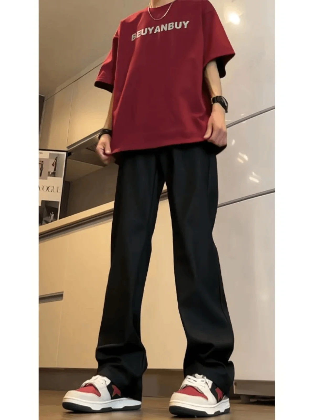 Pure Bla Neapolitan Slim Fit Men's Casual Pants Straight Leg Drapey High-End Feel Cleanfit Pants Youthful Summer Leisure Wear
Pure Bla Neapolitan Slim Fit Men's Casual Pants Straight Leg Drapey High-End Feel Cleanfit Pants Youthful Summer Leisure Wear