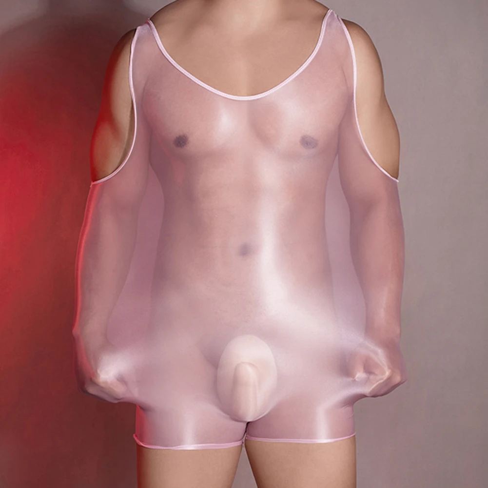 Mens Stretchy Bodysuit Sleeveless Leotard Swimwear Oil Shiny Glossy High Elastic Shiny Transparent Mesh Bodysuits Lingerie
Mens Stretchy Bodysuit Sleeveless Leotard Swimwear Oil Shiny Glossy High Elastic Shiny Transparent Mesh Bodysuits Lingerie