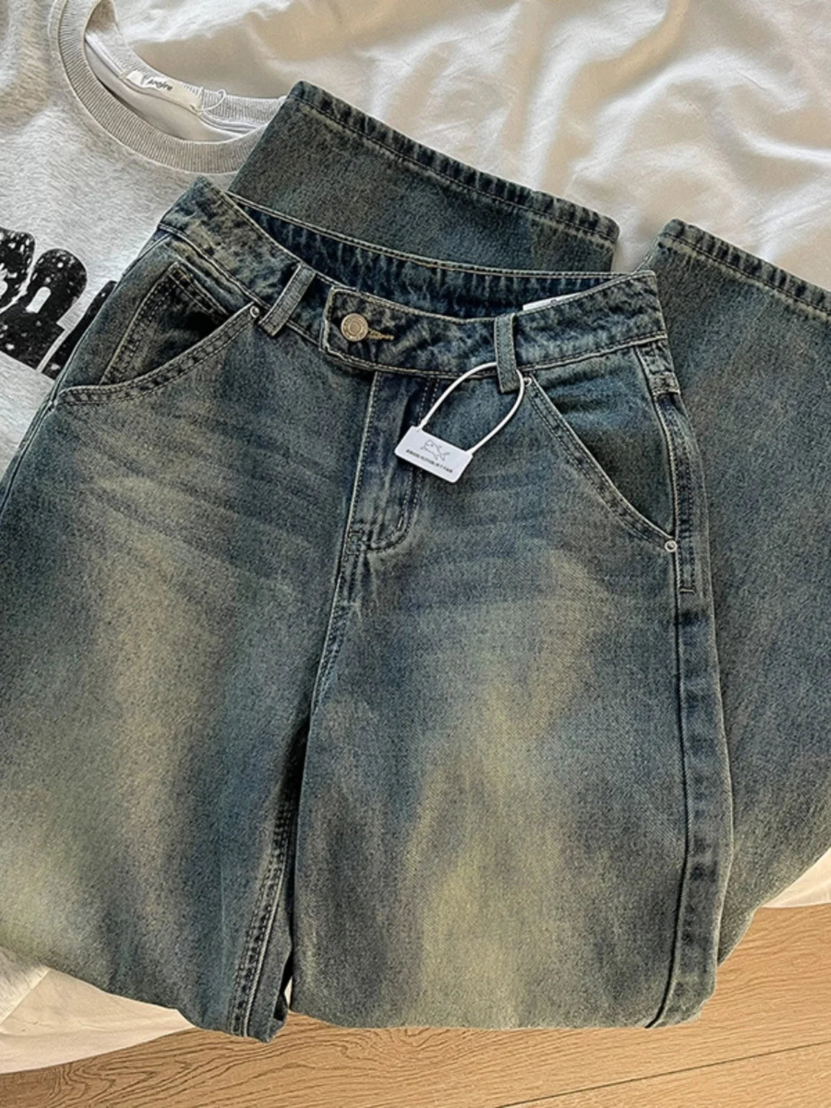 High Waist Wide Leg Jeans Agel Waed adient Faionable Summer New Korean Sle Women's Long Pants Versatile Trendy
High Waist Wide Leg Jeans Agel Waed adient Faionable Summer New Korean Sle Women's Long Pants Versatile Trendy