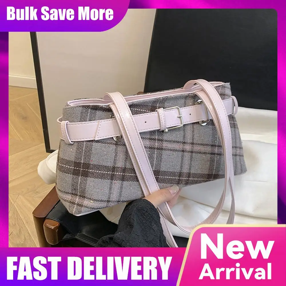 Women Girls Canvas Plaid Underarm Shoulder Bag with Zipper Single Shoulder Handbag for Work Daily Use
Women Girls Canvas Plaid Underarm Shoulder Bag with Zipper Single Shoulder Handbag for Work Daily Use
