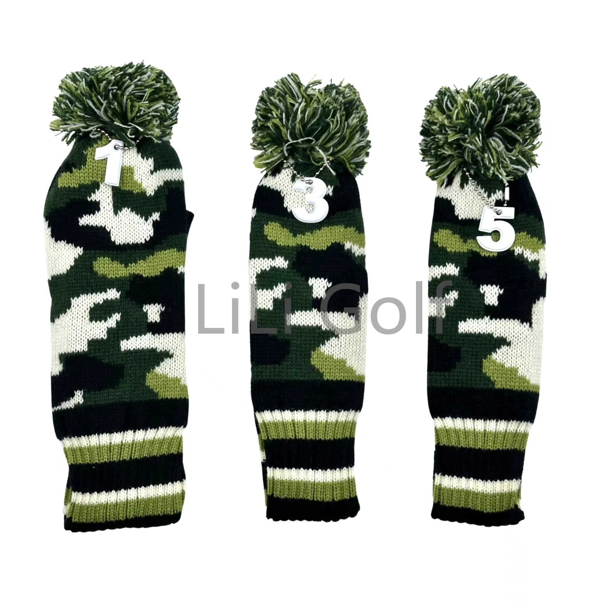 3 Pcs/set Golf Camouflage Pattern clubs Head cover Knitted Hybrid UT Driver Fairway Wood 1 3 5 Wood Knitting Cover
3 Pcs/set Golf Camouflage Pattern clubs Head cover Knitted Hybrid UT Driver Fairway Wood 1 3 5 Wood Knitting Cover