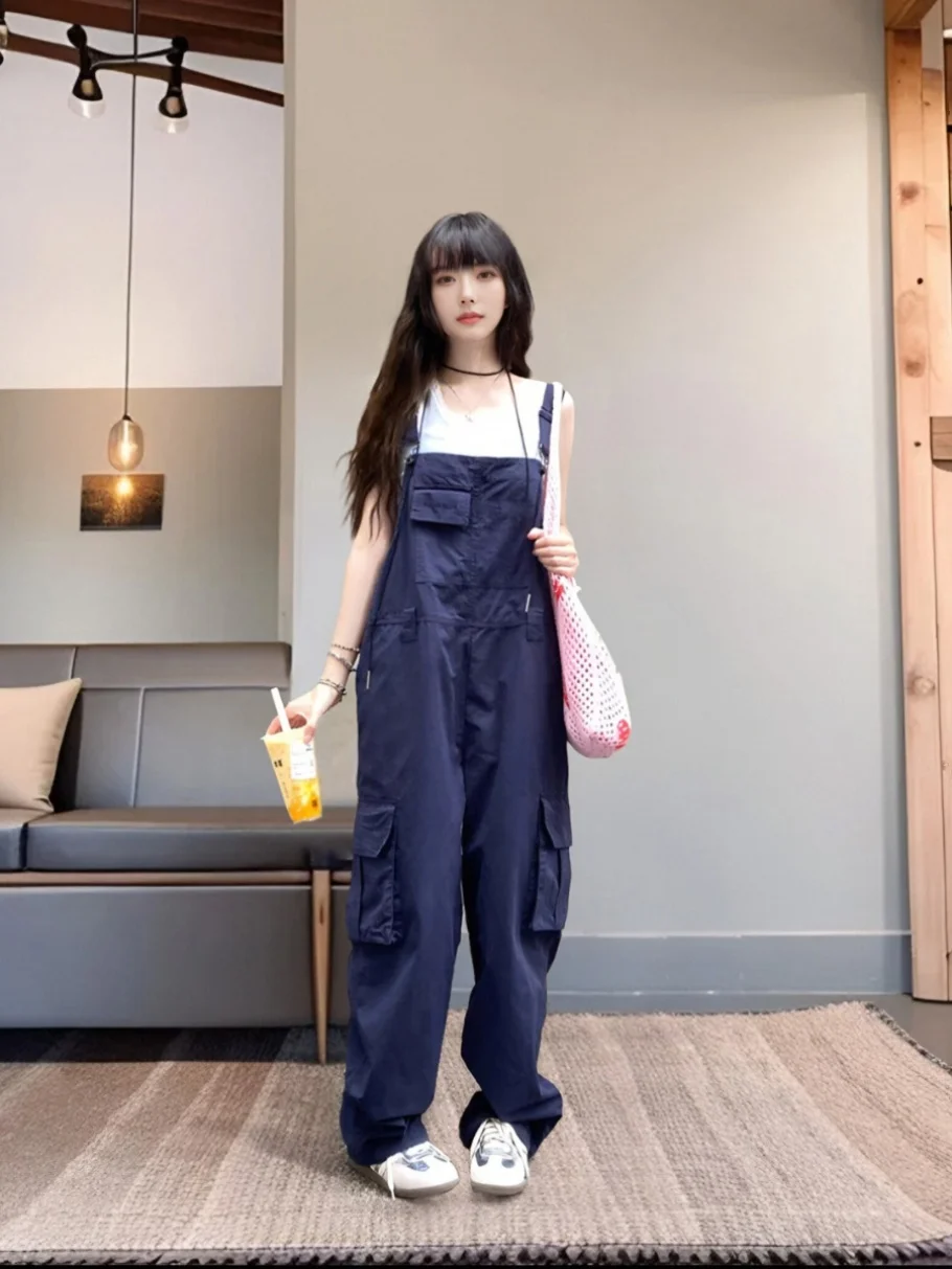 FUYAN Blue Workwear Overalls Women's Summer Thin Casual Japanese Sle Small Size Onesie l Waist Long Pants
FUYAN Blue Workwear Overalls Women's Summer Thin Casual Japanese Sle Small Size Onesie l Waist Long Pants