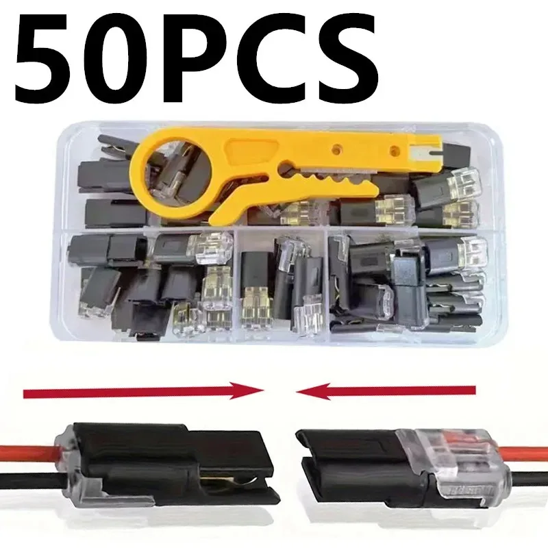 50Pcs D2 2Pin Way Plug Cable Snap Waterproof Elect Solderless Quick Connect Terminal LED No-Solder D2 Plug-in Quic Terminal
50Pcs D2 2Pin Way Plug Cable Snap Waterproof Elect Solderless Quick Connect Terminal LED No-Solder D2 Plug-in Quic Terminal