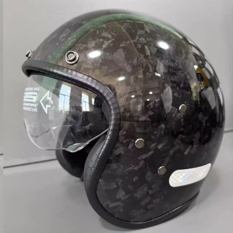 Fashion Luxury Design Forge Pattern Carbon Fiber Motorcycle 3/4 Open Face Lightweight Shell Helmet Suitable for Men and Women
Fashion Luxury Design Forge Pattern Carbon Fiber Motorcycle 3/4 Open Face Lightweight Shell Helmet Suitable for Men and Women