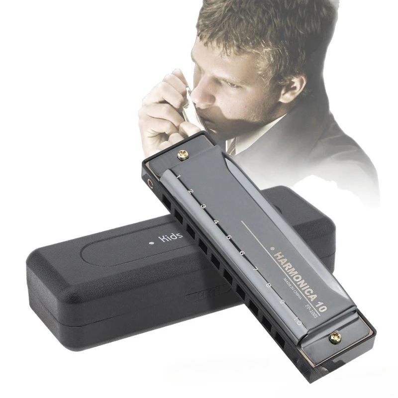 10 Holes 20 ToneC Matte Gold / Black Harmonica Blues Harp Mouth Organ Stainless Steel Musical Instrument for Beginner
10 Holes 20 ToneC Matte Gold / Black Harmonica Blues Harp Mouth Organ Stainless Steel Musical Instrument for Beginner