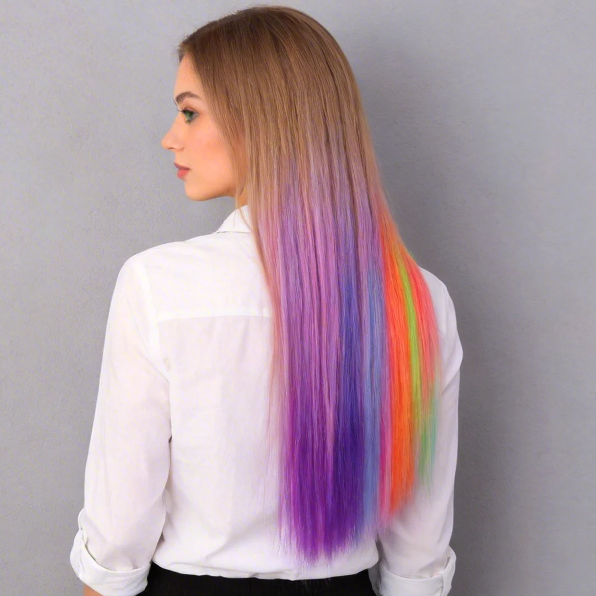 2PCS synthetic color hair extension piece wig women's highlighting clip hair heat-resistant wig piece long straight hair
2PCS synthetic color hair extension piece wig women's highlighting clip hair heat-resistant wig piece long straight hair