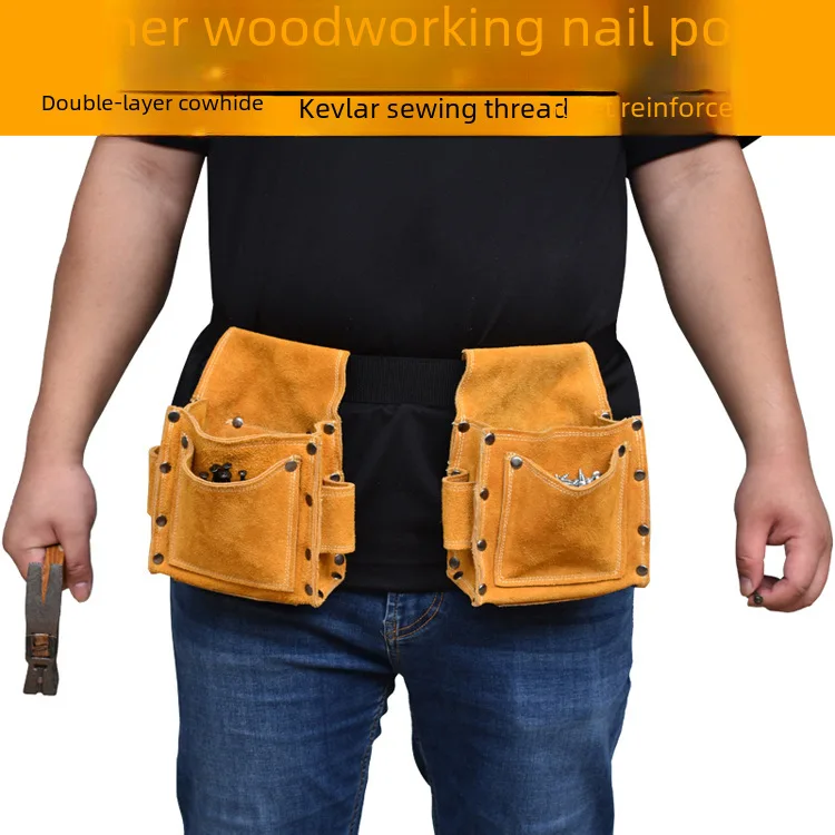 Woodworking tool kit leather thickened wear-resistant nail bag installation building decoration tool bag multi-functional nail
Woodworking tool kit leather thickened wear-resistant nail bag installation building decoration tool bag multi-functional nail