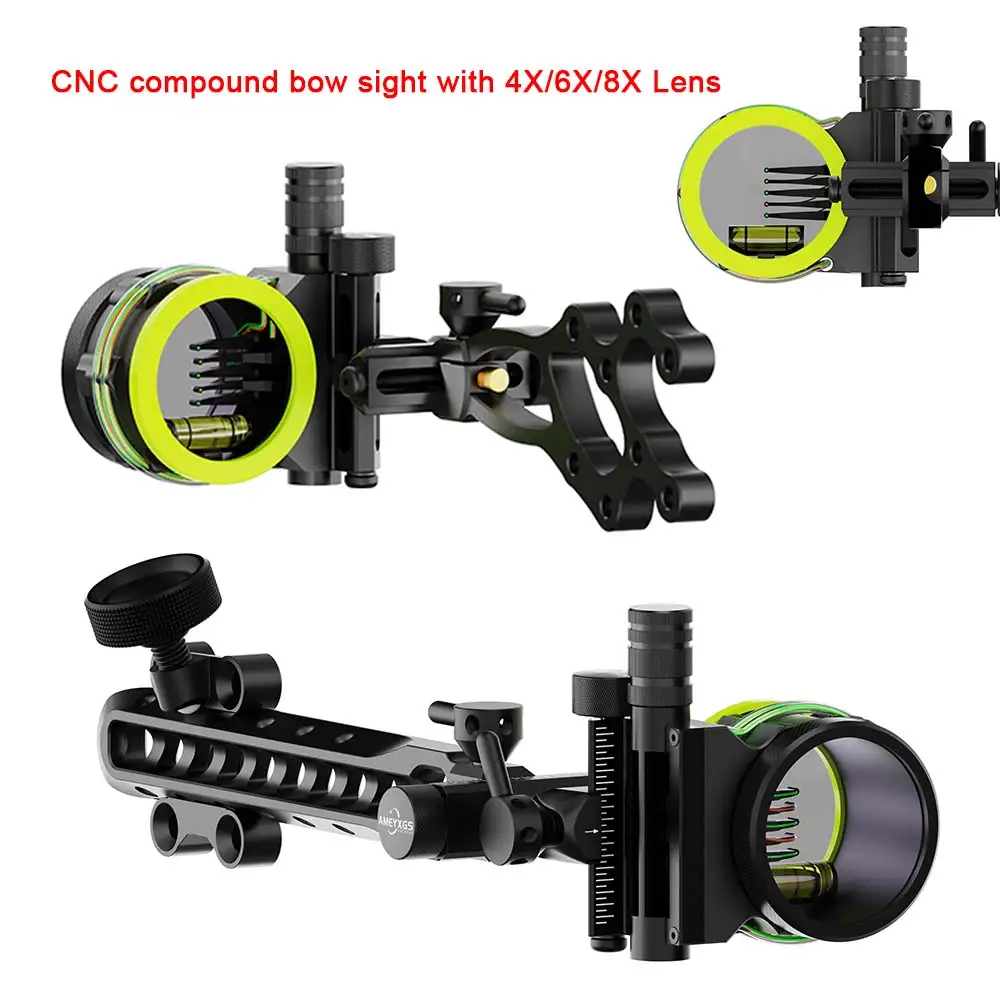 1pc AMES2 Compound Bow Sights 5 Pins 4X 6X 8X Lens CNC Adjustable for Left/Right Hand Bow Hunting Target Shooting Archery Aiming
1pc AMES2 Compound Bow Sights 5 Pins 4X 6X 8X Lens CNC Adjustable for Left/Right Hand Bow Hunting Target Shooting Archery Aiming