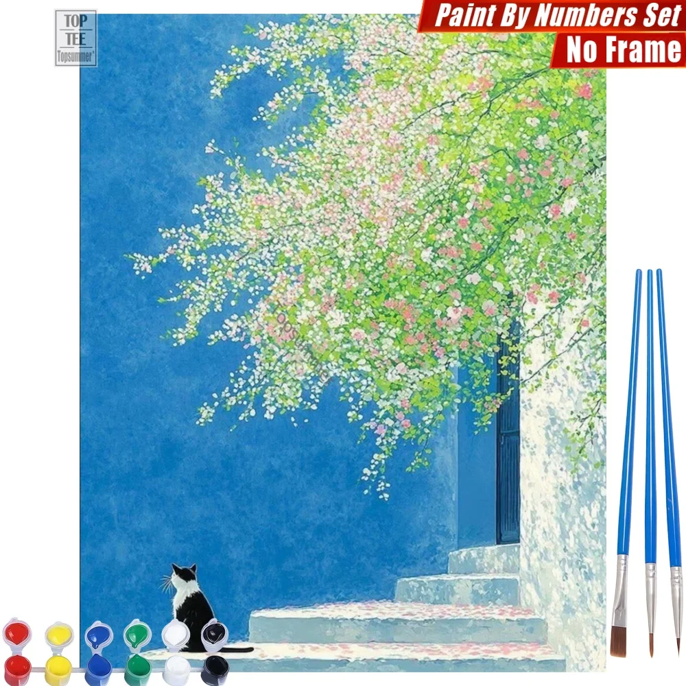 Steps Gazing Cat Paints By Numbers Set - Blue Sky Flowers Quality Family Time Easter Gift For Cat Lady
Steps Gazing Cat Paints By Numbers Set - Blue Sky Flowers Quality Family Time Easter Gift For Cat Lady