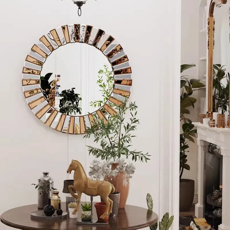 Luxury Hotel Wedding Room Art Decoration Wall-Mounted Mirror Home Furnishings Living Room Bedroom High-Definition Vanity Mirror
Luxury Hotel Wedding Room Art Decoration Wall-Mounted Mirror Home Furnishings Living Room Bedroom High-Definition Vanity Mirror