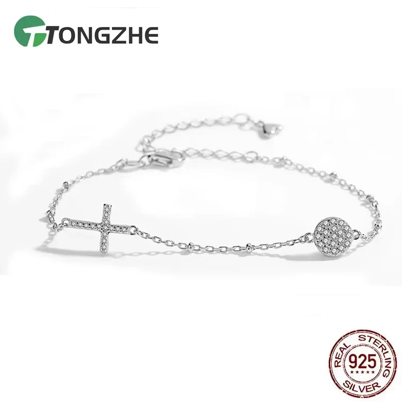 TONGZHE Evil Eye Bracelet 925 Sterling Silver Cross Christian Jewelry Lucky Eye Bracelets for Women CZ Beads Chain
TONGZHE Evil Eye Bracelet 925 Sterling Silver Cross Christian Jewelry Lucky Eye Bracelets for Women CZ Beads Chain
