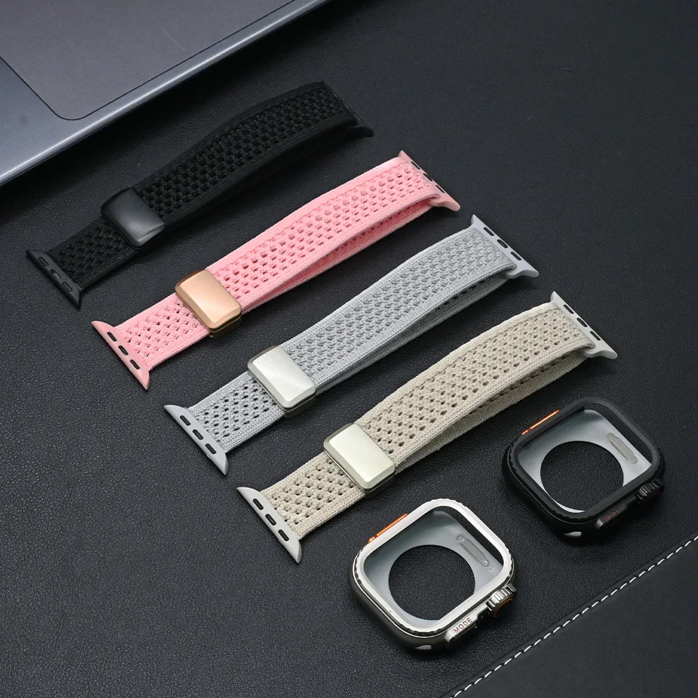 Magnetic Sports Band+case for Apple Watch 10 46mm SE 9 8 7 6 5 4Ultra Braided Nylon Loop Strap Band Iwatch 49mm 45mm 44mm Correa
Magnetic Sports Band+case for Apple Watch 10 46mm SE 9 8 7 6 5 4Ultra Braided Nylon Loop Strap Band Iwatch 49mm 45mm 44mm Correa
