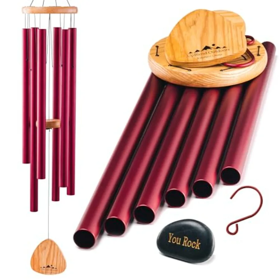 Ветряные колокольчики UpBlend XL для улицы, подарок, глубокий звук, с декоративными камнями, для сада, патио, веранды или двора
Ветряные колокольчики UpBlend XL для улицы, подарок, глубокий звук, с декоративными камнями, для сада, патио, веранды или двора