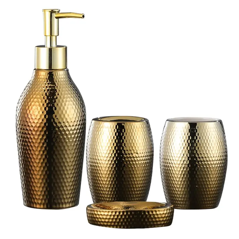 J1UL1N Lotion Bottle And Soap Dish Included Bathroom Accessories Set In Rose Gold Finish
J1UL1N Lotion Bottle And Soap Dish Included Bathroom Accessories Set In Rose Gold Finish