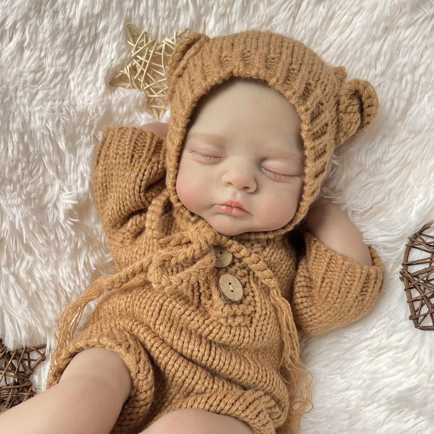BZDOLL Asleep 19inch Real Look Reborn Baby Doll Toy with Cloth Body 48 CM 3D Skin Doll Realistic Fashion Birthday Gift For Kids
BZDOLL Asleep 19inch Real Look Reborn Baby Doll Toy with Cloth Body 48 CM 3D Skin Doll Realistic Fashion Birthday Gift For Kids