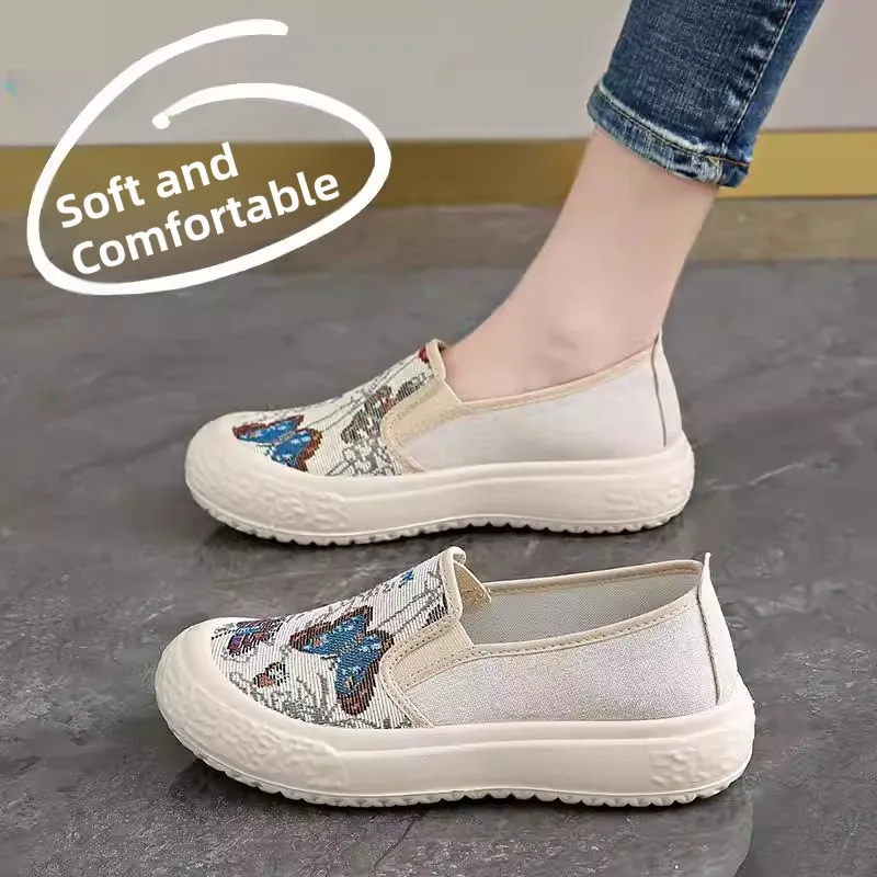 Beijing Ladies Canvas Slip-On Casual Shoes Soft Bottom Loafers Travel Footwear Easy Wear Low Cut Youth Fashion Color
Beijing Ladies Canvas Slip-On Casual Shoes Soft Bottom Loafers Travel Footwear Easy Wear Low Cut Youth Fashion Color