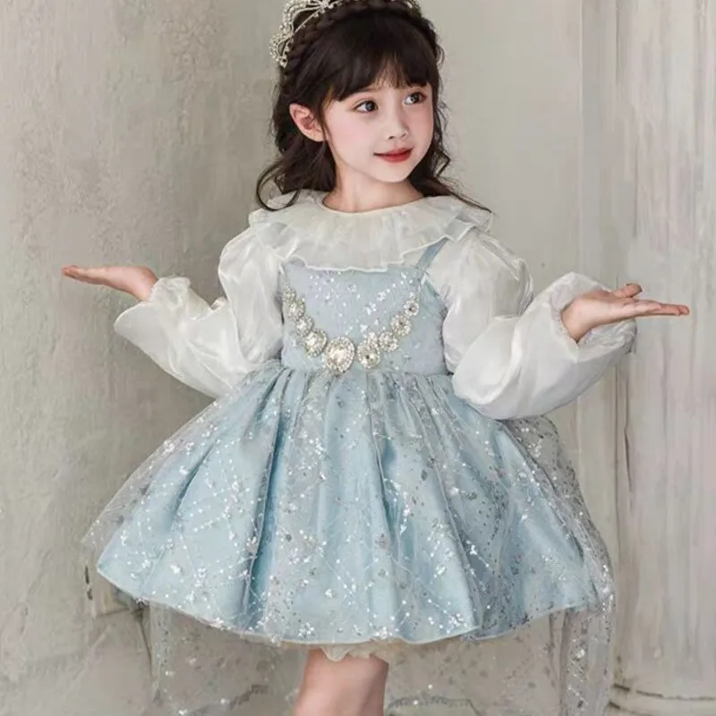Girl's Long Sleeve Lolita Princess Dress Children's Birthday Puff Skirt 2026 Kids' Piano Performance Costume Lolita Dress LJ292
Girl's Long Sleeve Lolita Princess Dress Children's Birthday Puff Skirt 2026 Kids' Piano Performance Costume Lolita Dress LJ292