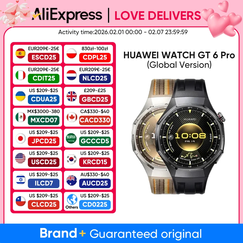 Глобальная версия HUAWEI Watch GT 6 Pro 46 мм Smartwatch 1,47-дюймовый AMOLED-экран GPS Bluetooth-вызов Совместимость с iOS и Android NFC
Глобальная версия HUAWEI Watch GT 6 Pro 46 мм Smartwatch 1,47-дюймовый AMOLED-экран GPS Bluetooth-вызов Совместимость с iOS и Android NFC