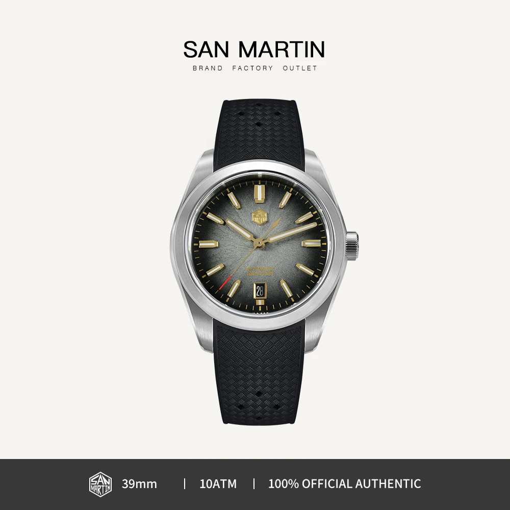 San Martin FKM 36/39/42mm Men's Luxury Dress Stainless Steel Automatic Mechanical Watch Miyota 9015 Swimming Waterproof SN0144
San Martin FKM 36/39/42mm Men's Luxury Dress Stainless Steel Automatic Mechanical Watch Miyota 9015 Swimming Waterproof SN0144