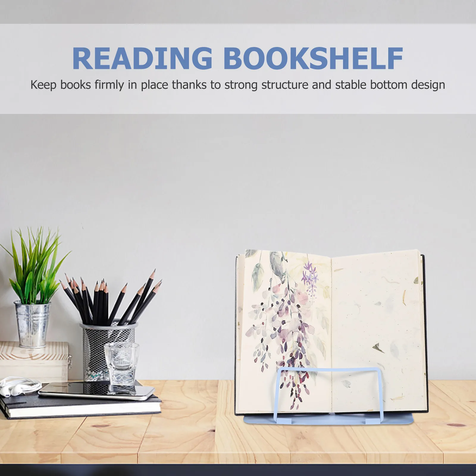 Reading Rack Iron Book Stand Desktop Holder Adjustable Textbook Kids Learning Tablet
Reading Rack Iron Book Stand Desktop Holder Adjustable Textbook Kids Learning Tablet