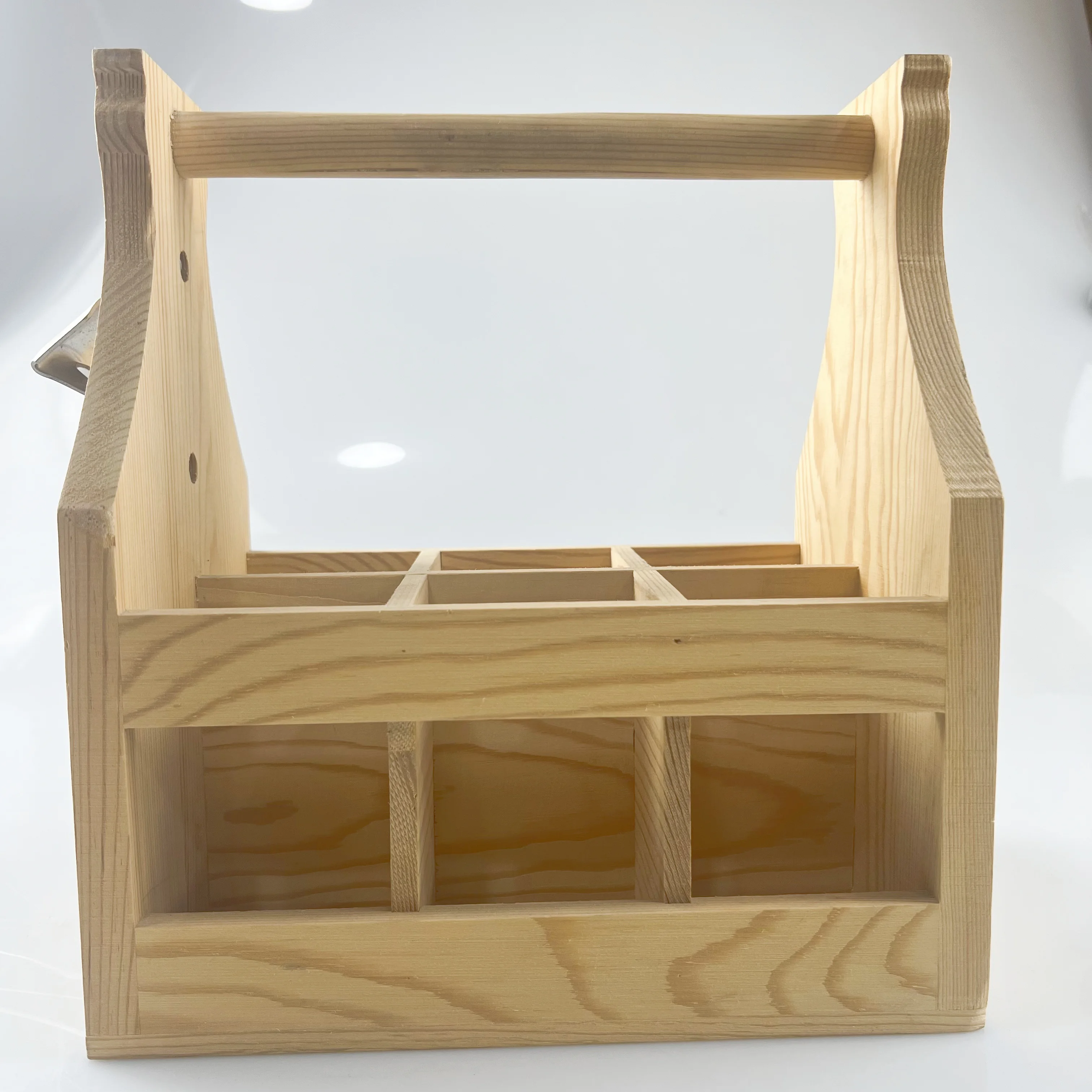 Unique Design Wooden 6 Compartment Storage Basket With Handle For Household Beer Transportation
Unique Design Wooden 6 Compartment Storage Basket With Handle For Household Beer Transportation