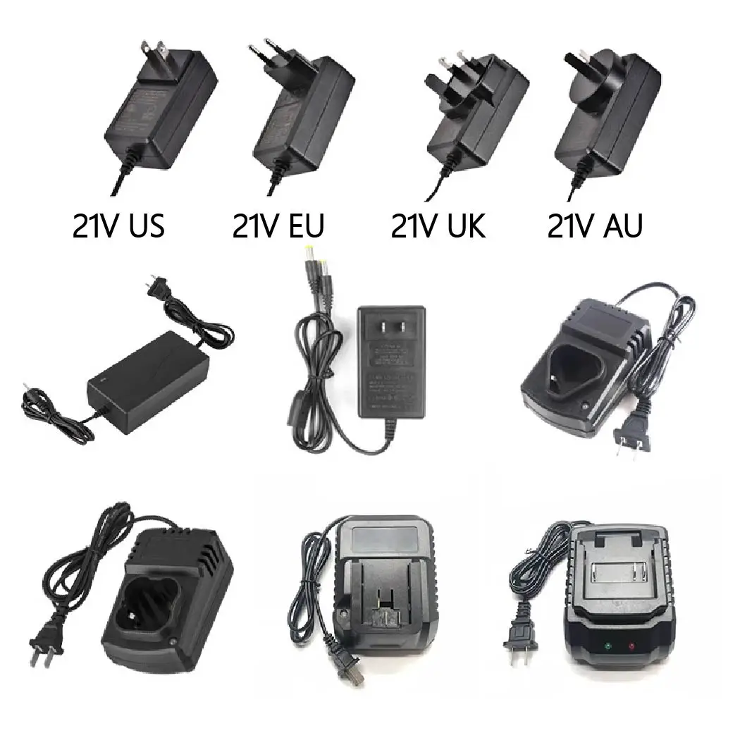 Universal 21V 16.8V 12V Battery Charger Single & Dual Head EU UK US Plug for Lithium Battery
Universal 21V 16.8V 12V Battery Charger Single & Dual Head EU UK US Plug for Lithium Battery
