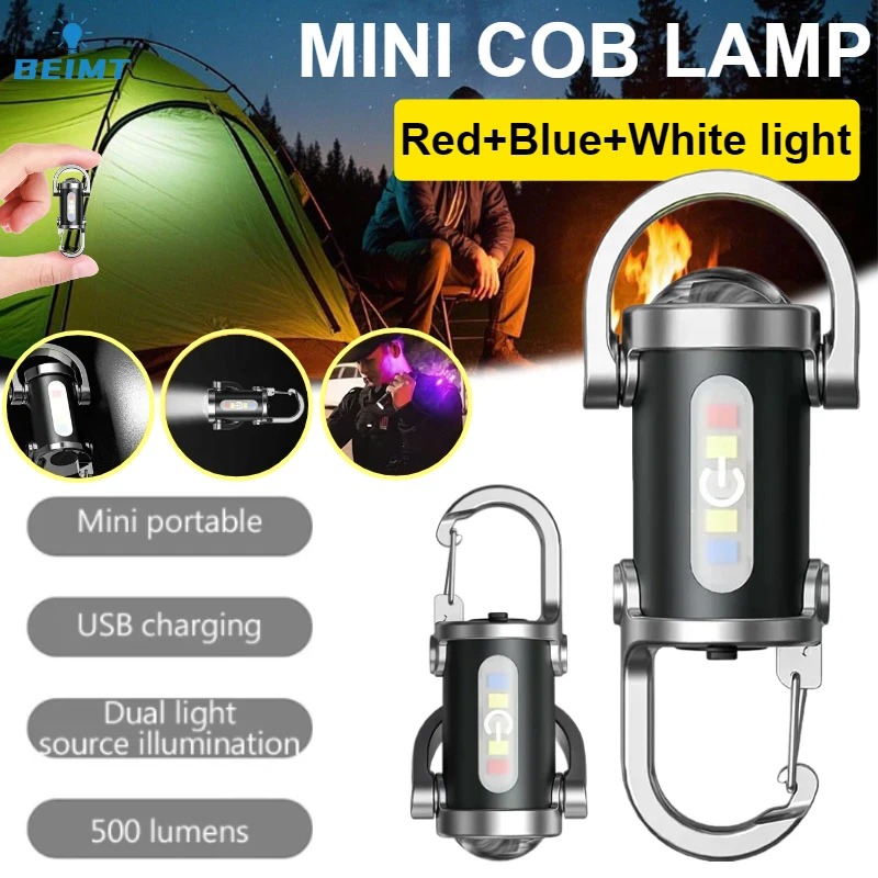 COB LED Mini Flashlight Keychain USB Rechargeable Hanging Portable Flashlight Waterproof Keyring Camping Walking Pocket Lamp
COB LED Mini Flashlight Keychain USB Rechargeable Hanging Portable Flashlight Waterproof Keyring Camping Walking Pocket Lamp
