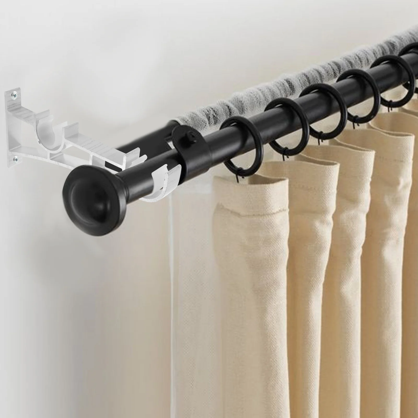 4Pcs Metal Curtain Rod Brackets Double Rod Holder Aluminum Alloy Wall Mounted Support for Window Door Curtain Easy Setup
4Pcs Metal Curtain Rod Brackets Double Rod Holder Aluminum Alloy Wall Mounted Support for Window Door Curtain Easy Setup