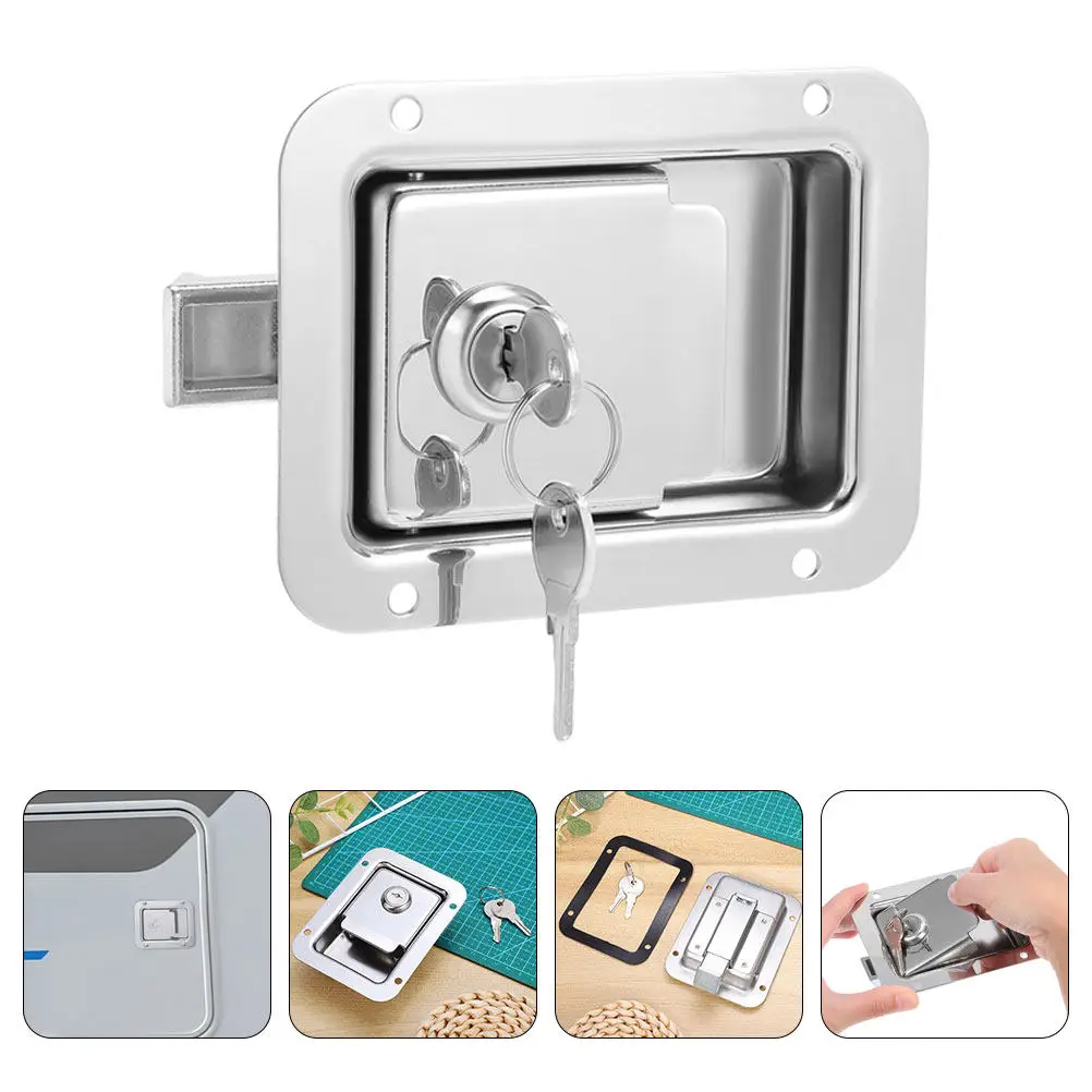 1Set Stainless Steel Flush Mount Paddle Handle Latch Heavy Duty Locking Mechanism for Trailers Rvs Trucks Marine Toolboxes
1Set Stainless Steel Flush Mount Paddle Handle Latch Heavy Duty Locking Mechanism for Trailers Rvs Trucks Marine Toolboxes