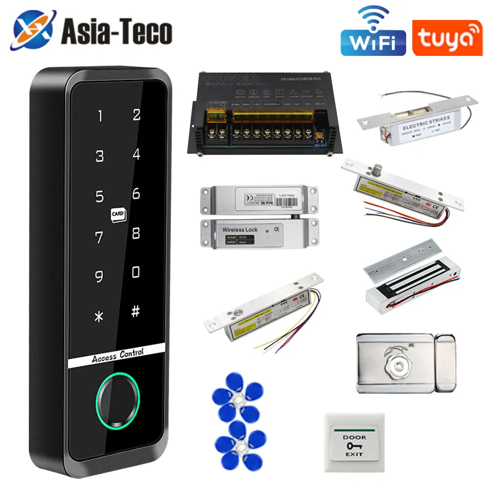 Tuya WIFI Fingerprint Access Control Kits Security Protection Waterproof Outdoor Keypad Door Opener Rfid Digital Electronic lock
Tuya WIFI Fingerprint Access Control Kits Security Protection Waterproof Outdoor Keypad Door Opener Rfid Digital Electronic lock