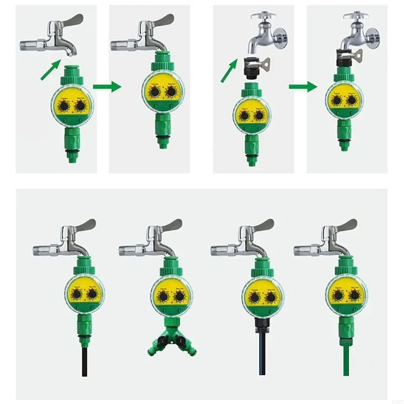 83XC Water Timer Wate Patio Garden Irrigation System Water Faucet Controller 2 Dial
83XC Water Timer Wate Patio Garden Irrigation System Water Faucet Controller 2 Dial