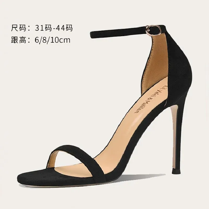 Summer New One line Style Sexy Genuine Leather Sandals Banquet Dress Versatile Large Small Thin High Heel Women's Sandals
Summer New One line Style Sexy Genuine Leather Sandals Banquet Dress Versatile Large Small Thin High Heel Women's Sandals