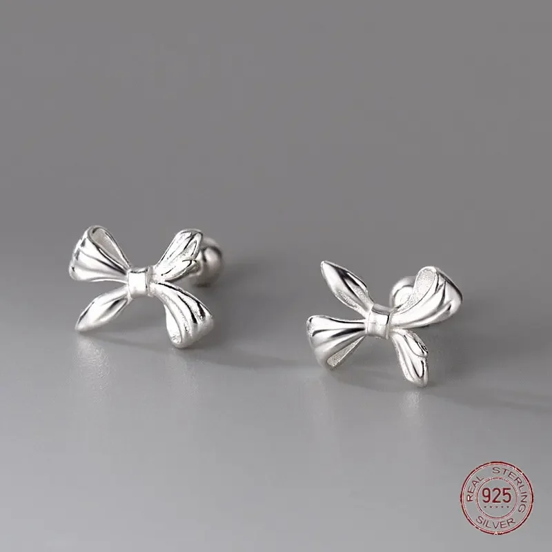 925 Sterling Silver Bow Stud Earrings for Women Student Temperament Party Wedding Earring Korean Hot Selling Fashion Jewelry
925 Sterling Silver Bow Stud Earrings for Women Student Temperament Party Wedding Earring Korean Hot Selling Fashion Jewelry