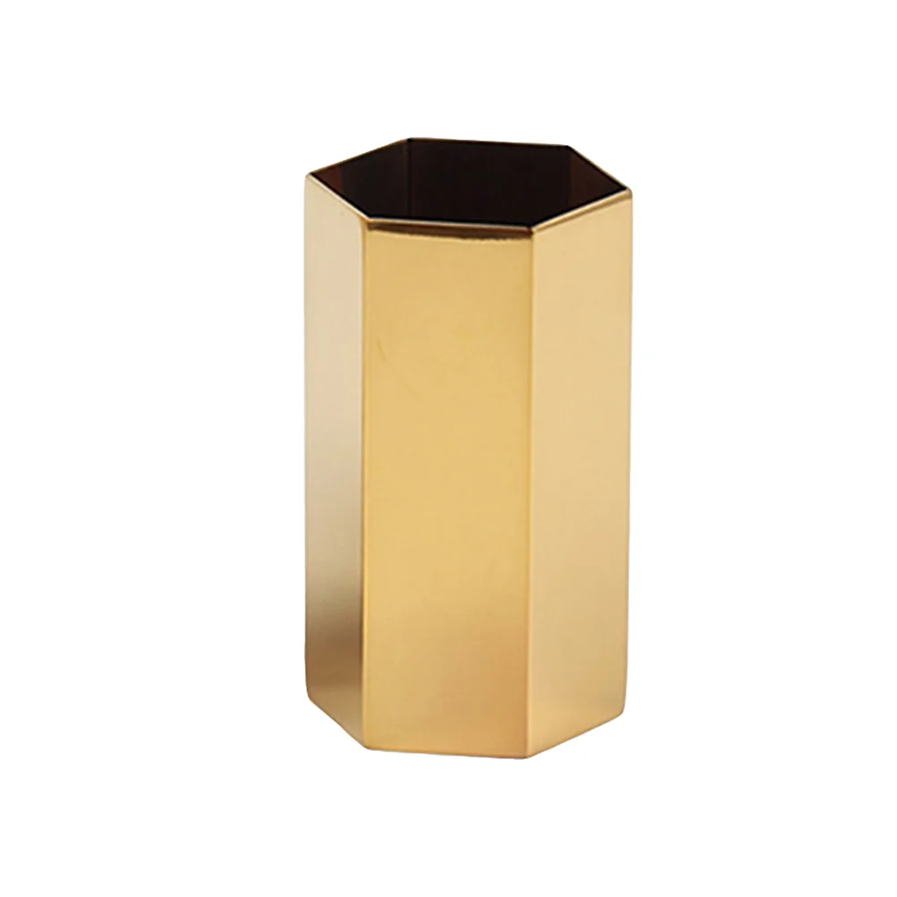 Golden Hexagonal Pen Holder Flower Vase Desk ganizer Pencil Pot Student Supplies Plastic Container Storage Box
Golden Hexagonal Pen Holder Flower Vase Desk ganizer Pencil Pot Student Supplies Plastic Container Storage Box