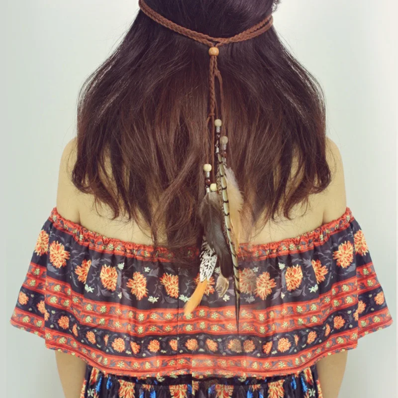 Bohemian Vintage Handmade Rope Chain Natural Stone Feather Tassel Headdress Hairband Accessory Gift
Bohemian Vintage Handmade Rope Chain Natural Stone Feather Tassel Headdress Hairband Accessory Gift