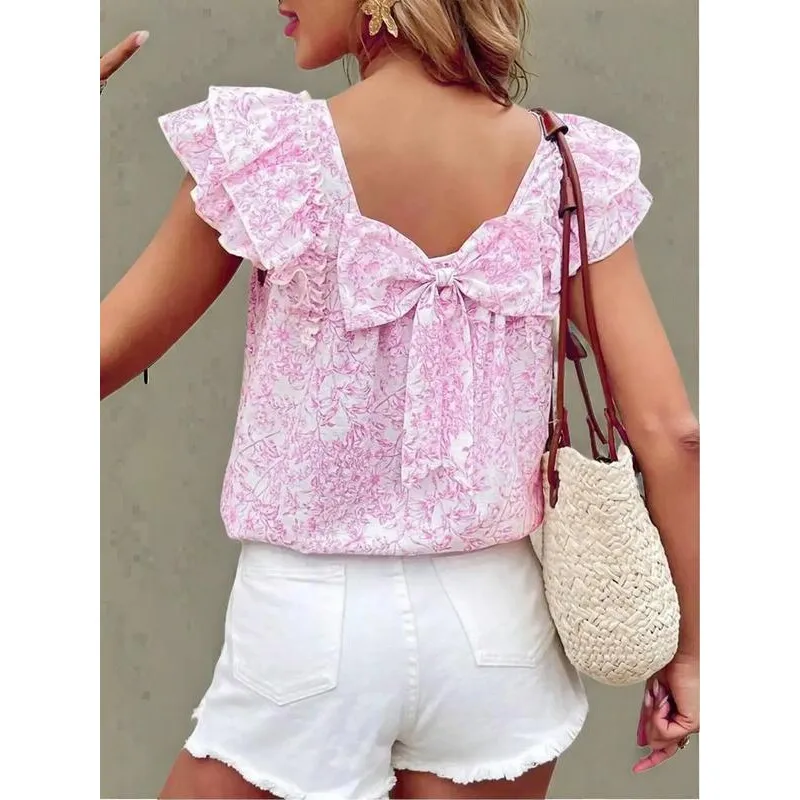 Floral Bow Blouse Women's Shirt Cross-Border Princess Sleeve Elastic Non-Shrinking Other Material 100% Spring 2026
Floral Bow Blouse Women's Shirt Cross-Border Princess Sleeve Elastic Non-Shrinking Other Material 100% Spring 2026
