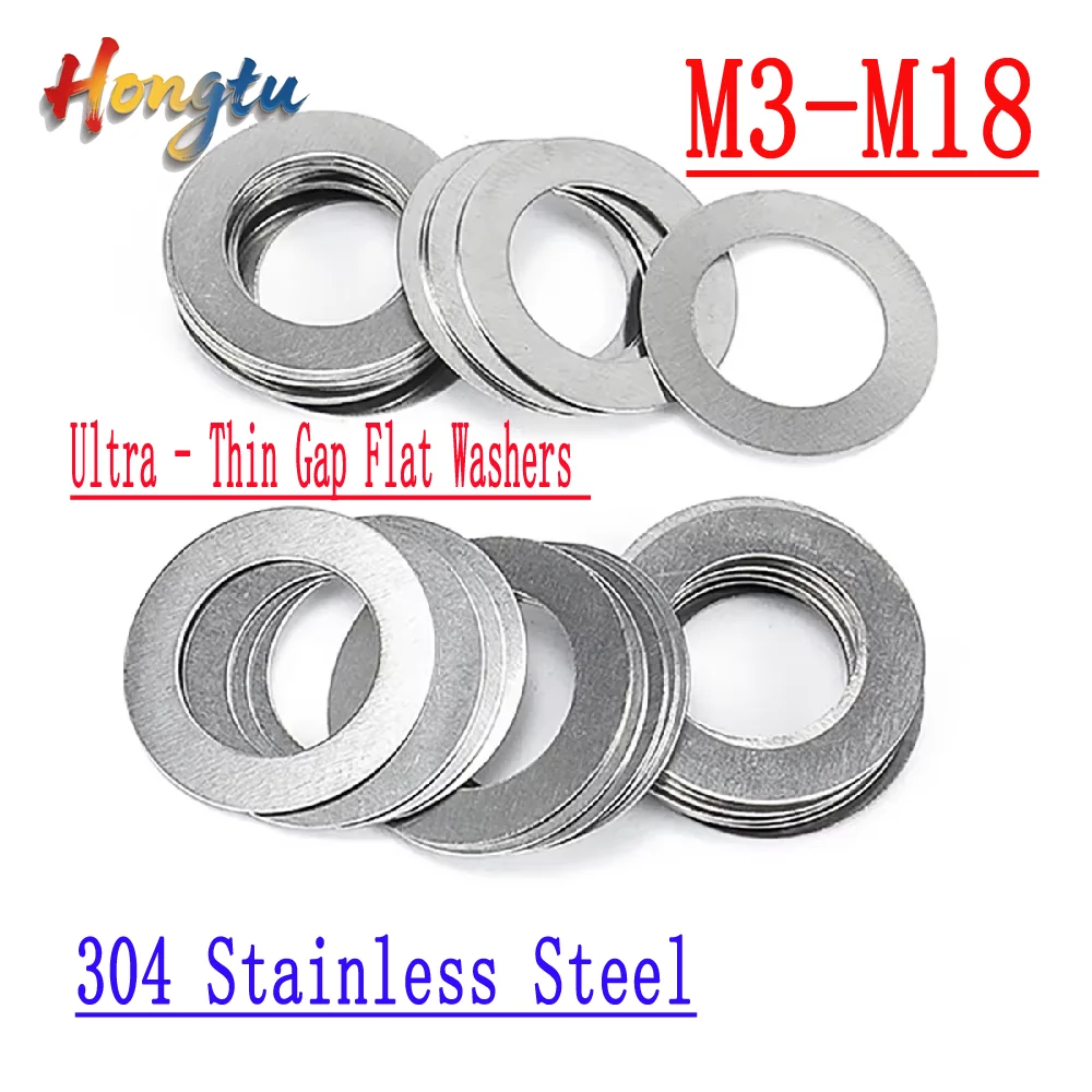 304 Stainless Steel Ultra - Thin Gap Flat Washers | 0.1 - 0.5mm Thickness | M3 - M18 Sizes
304 Stainless Steel Ultra - Thin Gap Flat Washers | 0.1 - 0.5mm Thickness | M3 - M18 Sizes