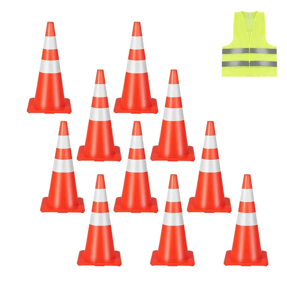 28 Inch Orange Traffic Cones with Reflective Collar and Weighted Base for Parking Lot and Traffic Control
28 Inch Orange Traffic Cones with Reflective Collar and Weighted Base for Parking Lot and Traffic Control