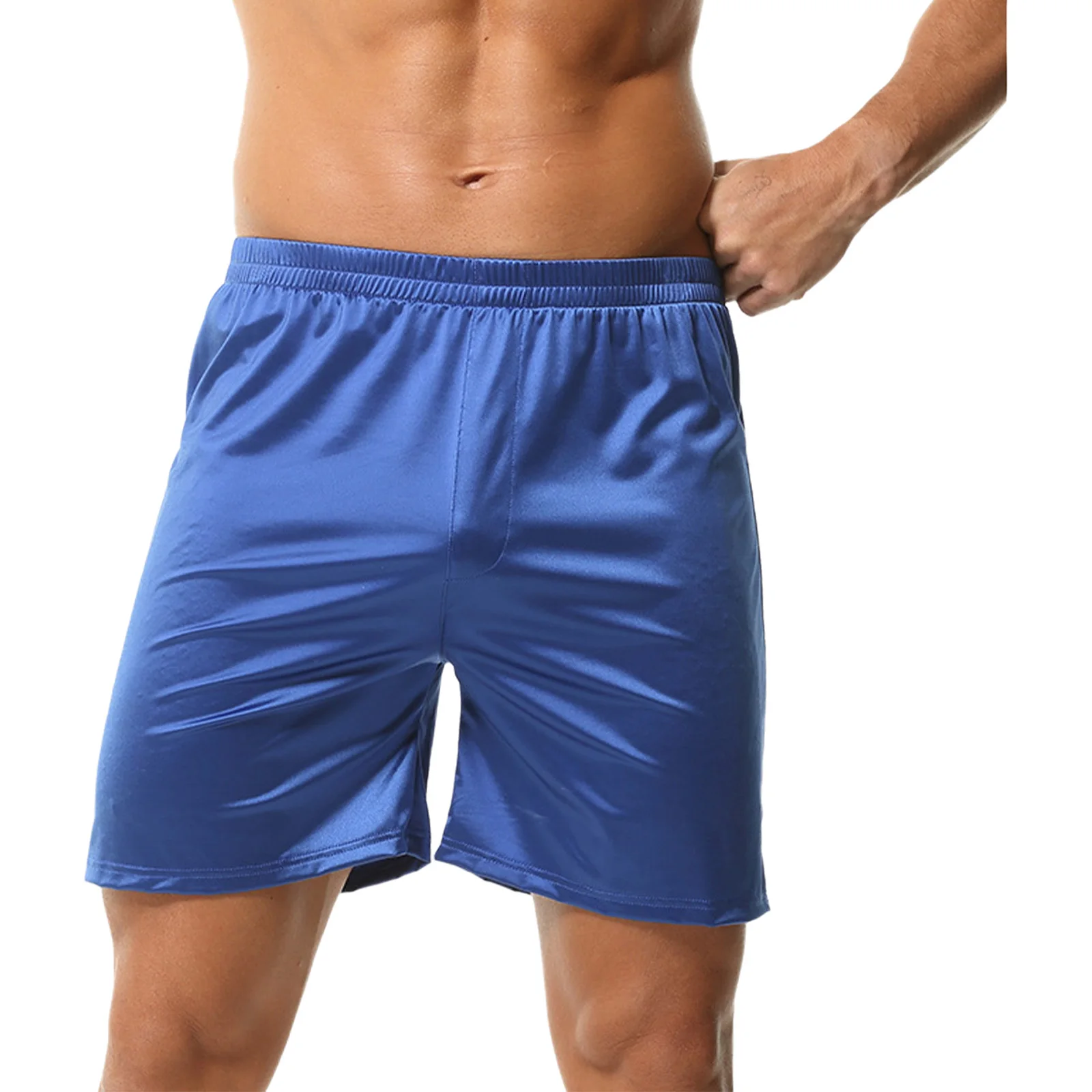 Men Exercise Running Athletic Shorts Mid-Waist Quick- Drying Breathable Satin Boxer Elastic Waistband Shorts for Workout Fitness
Men Exercise Running Athletic Shorts Mid-Waist Quick- Drying Breathable Satin Boxer Elastic Waistband Shorts for Workout Fitness