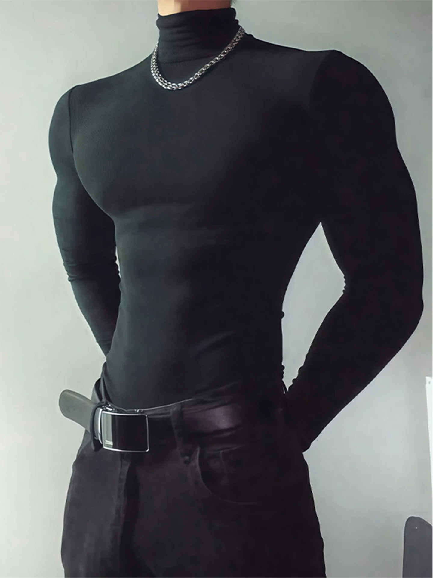 Bla Thiened High Collar Sweater Men's Winter Warm Wide oulder Slim Waist Knitted Warm Base Layer Casual Sle Polyester...
Bla Thiened High Collar Sweater Men's Winter Warm Wide oulder Slim Waist Knitted Warm Base Layer Casual Sle Polyester...