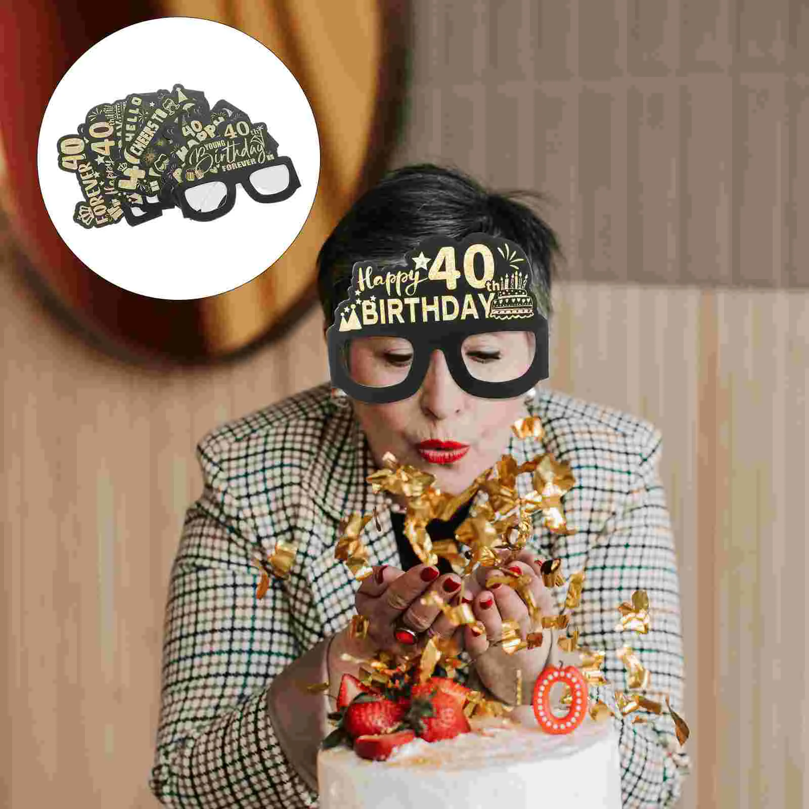 12 Pcs 40th Birthday Party Glasses Decoration Kit Paper 50th Supplies Decorations Photo
12 Pcs 40th Birthday Party Glasses Decoration Kit Paper 50th Supplies Decorations Photo