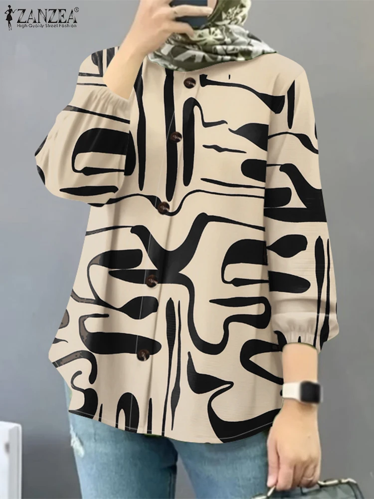 ZANZEA Long Sleeve Women Tops Button Up All-Over Printing Islamic Muslim Chemise Casual Loose 2025 Spring Hijab O Neck Shirts
ZANZEA Long Sleeve Women Tops Button Up All-Over Printing Islamic Muslim Chemise Casual Loose 2025 Spring Hijab O Neck Shirts