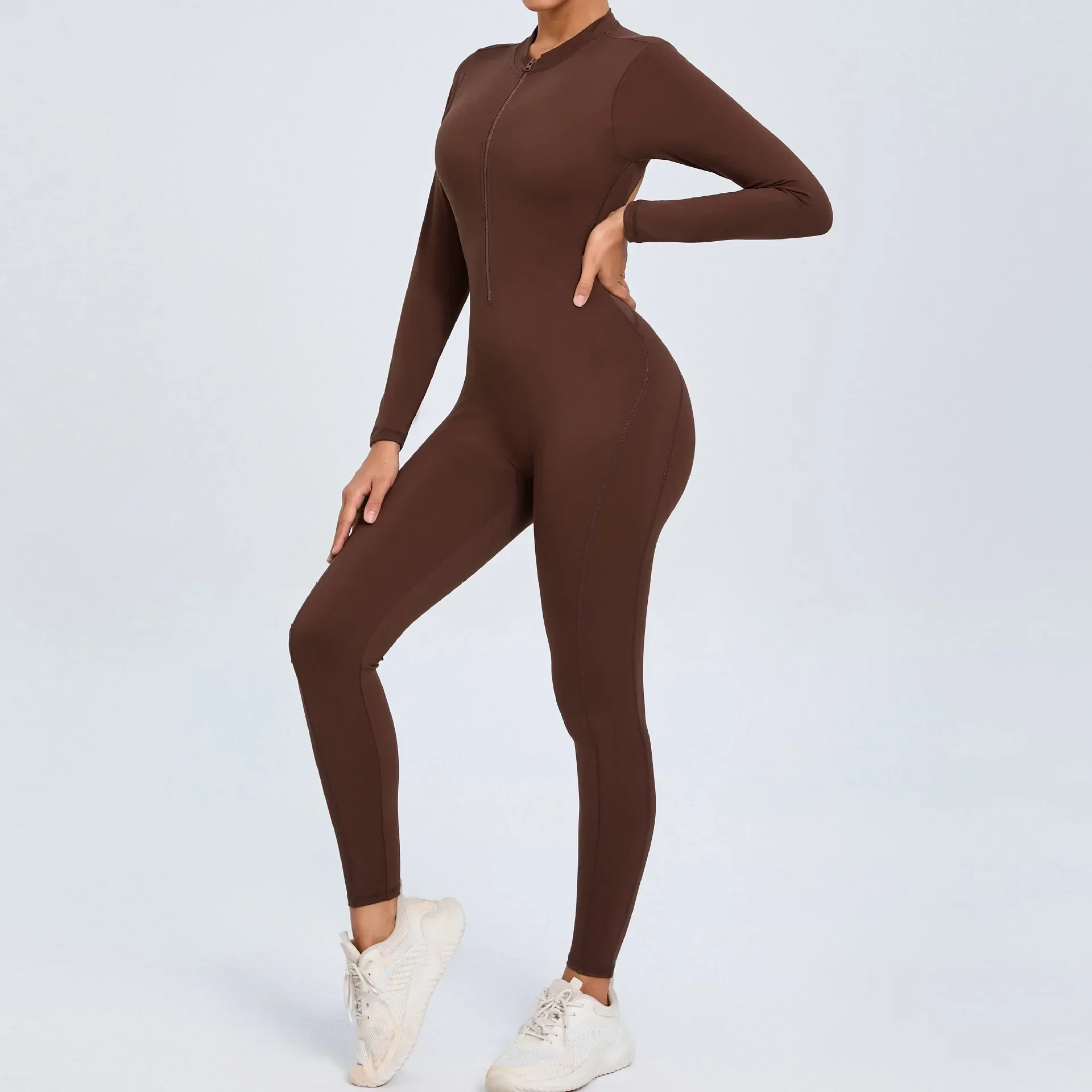Women's Long Sleeve One-Piece Gym Yoga Jumpsuits Quick Dry Half Zipper Push Up Tight Fitting Workout Sport Bodysuits Gym Clothes
Women's Long Sleeve One-Piece Gym Yoga Jumpsuits Quick Dry Half Zipper Push Up Tight Fitting Workout Sport Bodysuits Gym Clothes