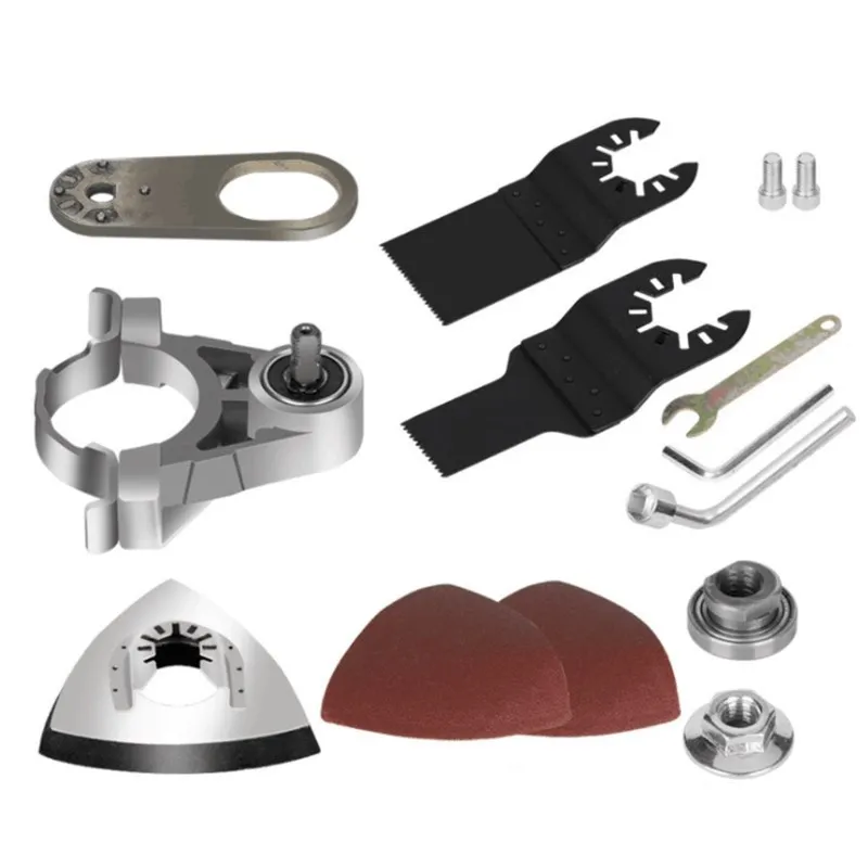 Многофункциональный адаптер для угловой шлифовальной машины M10 M14, переходная головка для электроинструмента с осциллирующей пилой 100 125 мм
Многофункциональный адаптер для угловой шлифовальной машины M10 M14, переходная головка для электроинструмента с осциллирующей пилой 100 125 мм