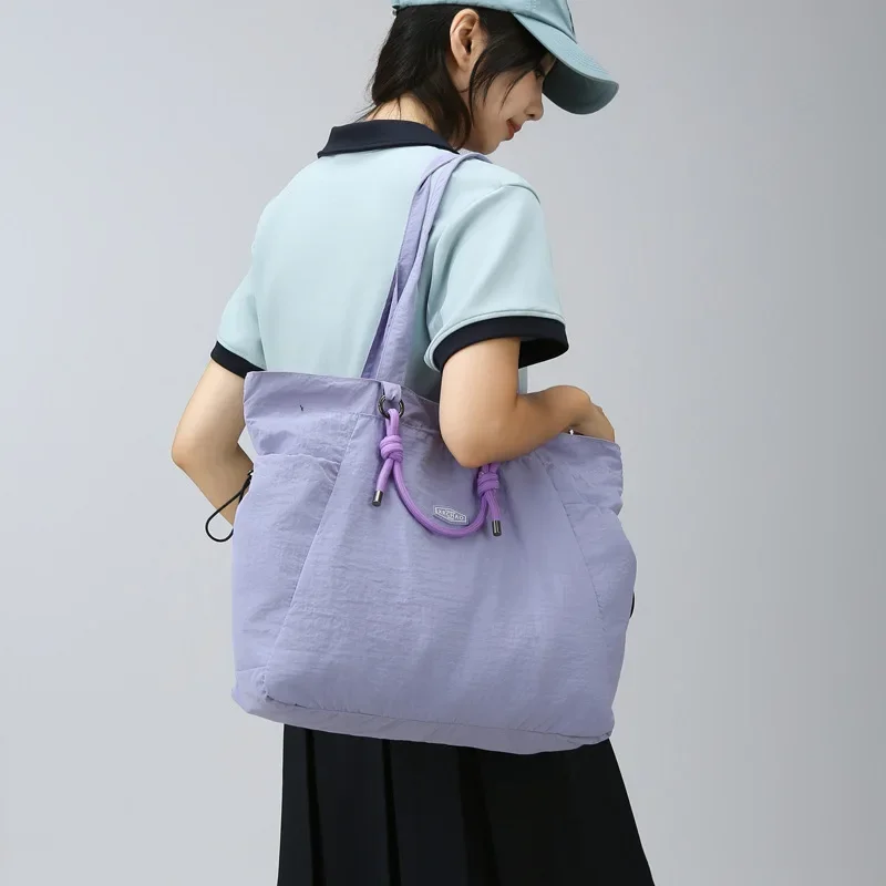 Nylon Tote Bag with Knotted Rope Decor, Large Capacity Shoulder Bags,Casual Shopper Bag for Women School Work Commute Travel
Nylon Tote Bag with Knotted Rope Decor, Large Capacity Shoulder Bags,Casual Shopper Bag for Women School Work Commute Travel