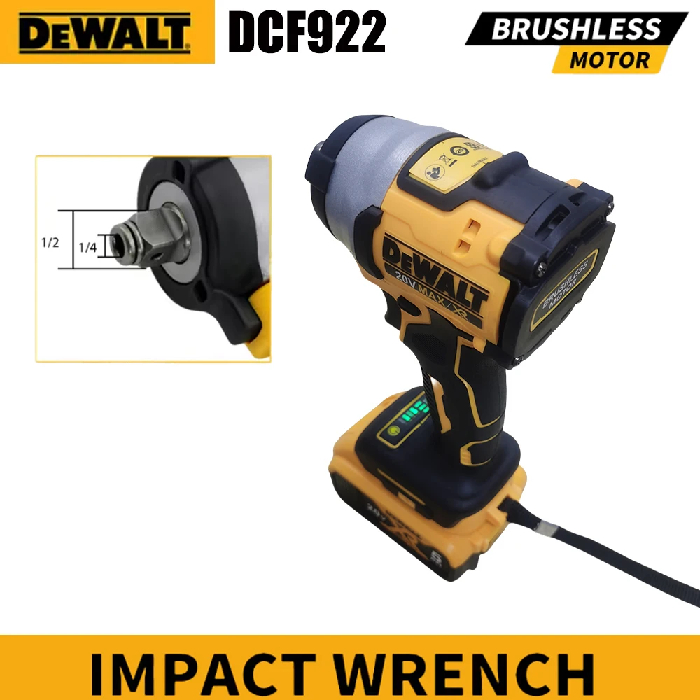 Dewalt DCF922 wireless high torque impact wrench tool, universal 20V rechargeable battery, small size, easy to operate,
Dewalt DCF922 wireless high torque impact wrench tool, universal 20V rechargeable battery, small size, easy to operate,