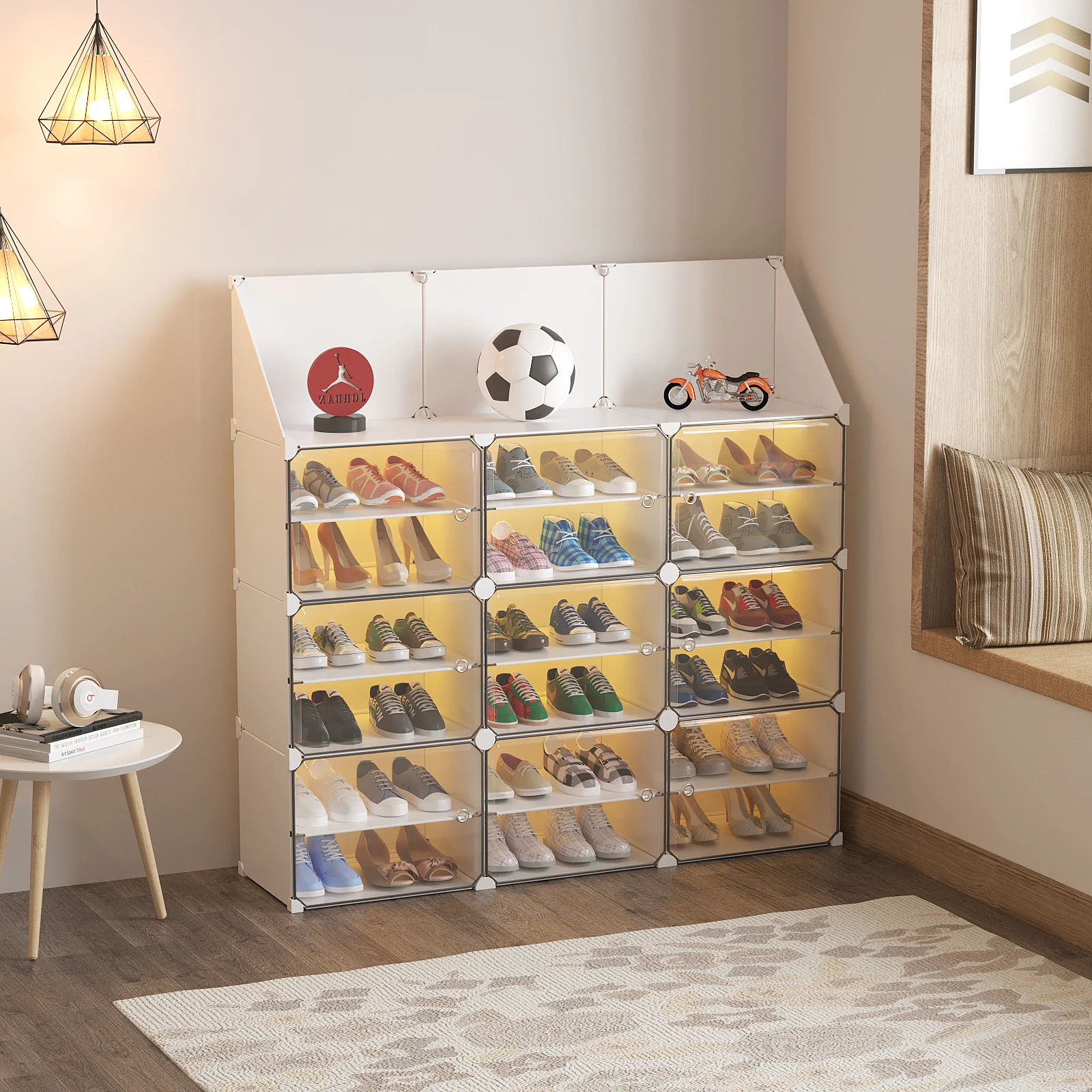 Plastic 6-Tier Shoe Cabinet Door Modern Design Eco-Friendly Waterproof Adjustable Shelving for 36 Pairs Storage Living Room
Plastic 6-Tier Shoe Cabinet Door Modern Design Eco-Friendly Waterproof Adjustable Shelving for 36 Pairs Storage Living Room